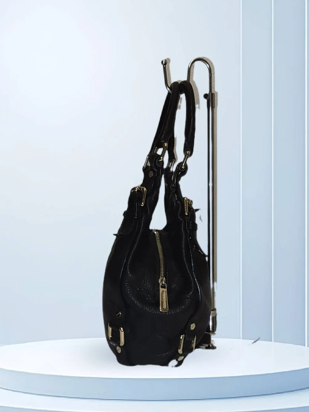 Michael Kors Bedford Black Leather Hobo Bag